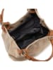 Lucca Baldi Leder-Schultertasche "Sarzana" in Beige - (B)37 x (H)45 x (T)15 cm