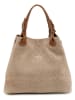 Lucca Baldi Leder-Schultertasche "Sarzana" in Beige - (B)37 x (H)45 x (T)15 cm