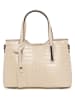 Lia Biassoni Leren handtas "Acco" beige - (B)32 x (H)22 x (D)12 cm