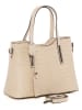 Lia Biassoni Leren handtas "Acco" beige - (B)32 x (H)22 x (D)12 cm