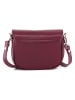Lia Biassoni Skórzana torebka "Neva" w kolorze bordowym - 20 x 16 x 6 cm