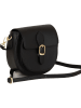 Lia Biassoni Leder-Umhängetasche "Accesa" in Schwarz - (B)24 x (H)18 x (T)12 cm
