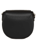 Lia Biassoni Leder-Umhängetasche "Accesa" in Schwarz - (B)24 x (H)18 x (T)12 cm