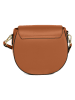 Lia Biassoni Leder-Umhängetasche "Accesa" in Camel - (B)24 x (H)18 x (T)12 cm