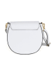 Lia Biassoni Leder-Umhängetasche "Accesa" in Weiß - (B)24 x (H)18 x (T)12 cm