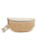Lia Biassoni Leder-Brustbeutel "Niccone" in Beige - (B)25 x (H)14 x (T)4 cm