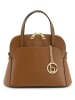 Lia Biassoni Leder-Henketasche "Bozzone" in Hellbraun - (B)28 x (H)17 x (T)11 cm