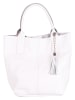 Pia Sassi Skórzany shopper bag "Monte Cimone" w kolorze białym - 28 x 37 x 17 cm