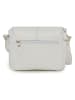 Pia Sassi Leren schoudertas "Monte Avella" wit - (B)25 x (H)23 x (D)7 cm