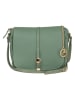 Pia Sassi Skórzana torebka "Monte Avella" w kolorze zielonym - 25 x 23 x 7 cm