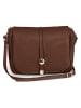 Pia Sassi Leder-Umhängetasche "Monte Avella" in Braun - (B)25 x (H)23 x (T)7 cm