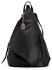 Anna Morellini Leder-Rucksack "Aureliana" in Schwarz - (B)42 x (H)55 x (T)16 cm