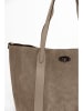 Mia Tomazzi Skórzany shopper bag "Bersezio" w kolorze szarobrązowym - 45 x 29 x 12 cm