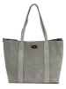 Mia Tomazzi Skórzany shopper bag "Bersezio" w kolorze szarym - 45 x 29 x 12 cm