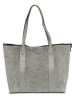 Mia Tomazzi Skórzany shopper bag "Bersezio" w kolorze szarym - 45 x 29 x 12 cm