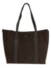 Mia Tomazzi Skórzany shopper bag "Bersezio" w kolorze brązowym - 45 x 29 x 12 cm
