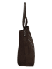 Mia Tomazzi Leren shopper "Bersezio" bruin - (B)45 x (H)29 x (D)12 cm