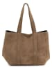 Mia Tomazzi Leder-Shopper "Belisario" in Taupe - (B)48 x (H)25 x (T)15 cm