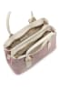 Mia Tomazzi Leren handtas "Berengario" lichtroze/beige - (B)41 x (H)24 x (D)11 cm