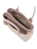 Mia Tomazzi Leren handtas "Berengario" beige/lichtroze - (B)31 x (H)24 x (D)11 cm