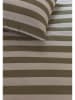 Beddinghouse Komplet pościeli "Bold Stripe" w kolorze oliwkowo-kremowym