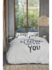 Beddinghouse Komplet pościeli "Love Sleep" w kolorze biało-czarnym