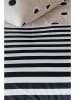 Beddinghouse Komplet pościeli "Stripe and Eye" w kolorze kremowo-czarnym