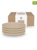 New Edition 4er-Set: Brotteller ''Flax'' in Beige - Ø 17 cm