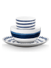 New Edition 3tlg. Frühstücksservice in Blau/ Weiß