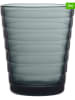 iittala Szklanki (2 szt.) "Aino Aalto" w kolorze ciemnoszarym - 220 ml