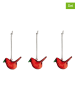iittala 3er-Set: Dekohänger ''Birds'' in Rot - (L)3,2 cm
