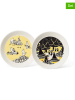 Moomin Talerzyki deserowe (2 szt.) w kolorze żółto-czarnym - Ø 19 cm