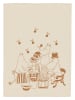 Moomin 2-delige set: theedoeken ''Housekeeping'' beige/lichtbruin - (L)70 x (B)50 cm