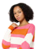 CARTOON Trui roze/oranje/wit
