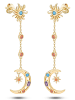 Les Favorites Vergold. Ohrstecker mit Edelsteinen
