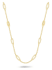 Les Favorites Vergold. Halskette mit Schmuckelementen - (L)40 cm