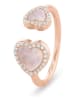 Les Favorites Rosévergold. Ring mit Edelsteinen und Perlmutt