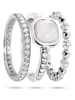 Les Favorites 3-delige set: zilveren ringen met edelstenen