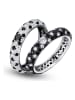 Les Favorites 2er-Set: Silber-Ringe mit Edelsteinen
