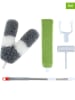 Joybos 5tlg. Staubwedel-Set in Grau/ Weiß