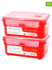 Joybos 2er-Set: Frischhaltedosen in Rot - 1,9 l