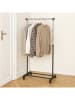 Joybos Kleiderständer in Schwarz/ Silber - (B)80 x (H)90 x (T)43 cm