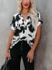 Milan Kiss Bluse in Weiß/ Schwarz