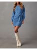 Milan Kiss Strickkleid in Hellblau