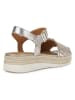 Geox Leren sleehaksandalen "Eolie" zilverkleurig