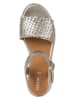 Geox Leren sleehaksandalen "Eolie" zilverkleurig
