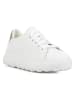 Geox Leder-Sneakers "Spherica EC4.1" in Weiß/ Gold