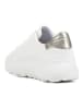 Geox Leder-Sneakers "Spherica EC4.1" in Weiß/ Gold