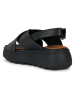 Geox Leder-Keilsandaletten "Spherica EC4" in Schwarz