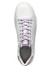 Geox Leder-Sneakers "Spherica Ecub" in Weiß/ Lila